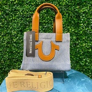 NWT True Religion Jean Crossbody Tote